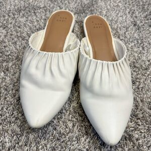 Women's White Mules
